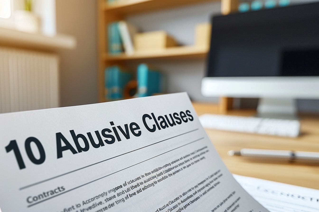 10 exemples de clauses abusives qui peuvent être incluses dans des contrats: